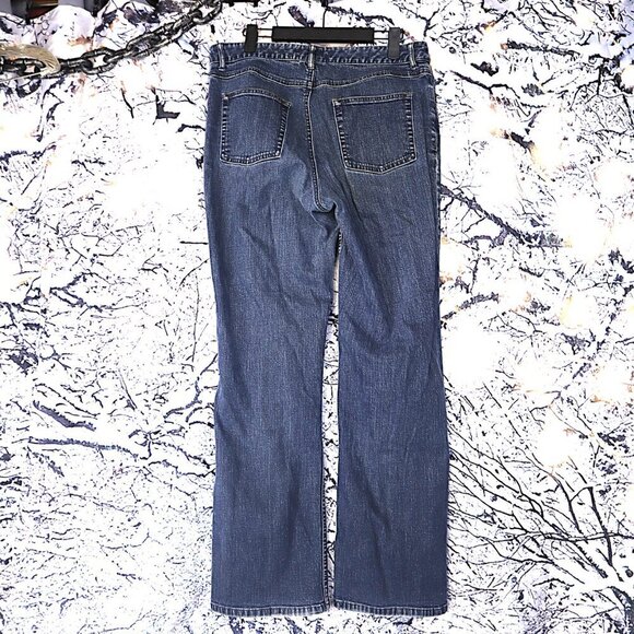 MED WASH STRETCH JEANS 10 Geoffrey Beene Sport Straight Leg Mid Rise Classic Y2K - Picture 6 of 8